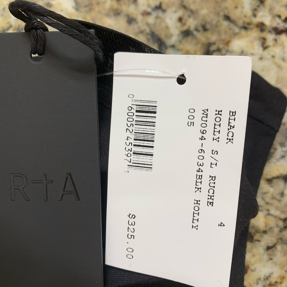 Black RtA Ruche dress NWT